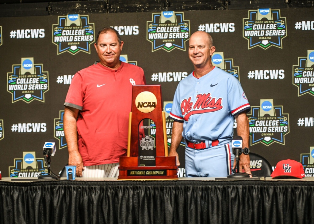 WATCH: Ole Miss and Oklahoma talk with the media following game one of the College World Series Championship Series